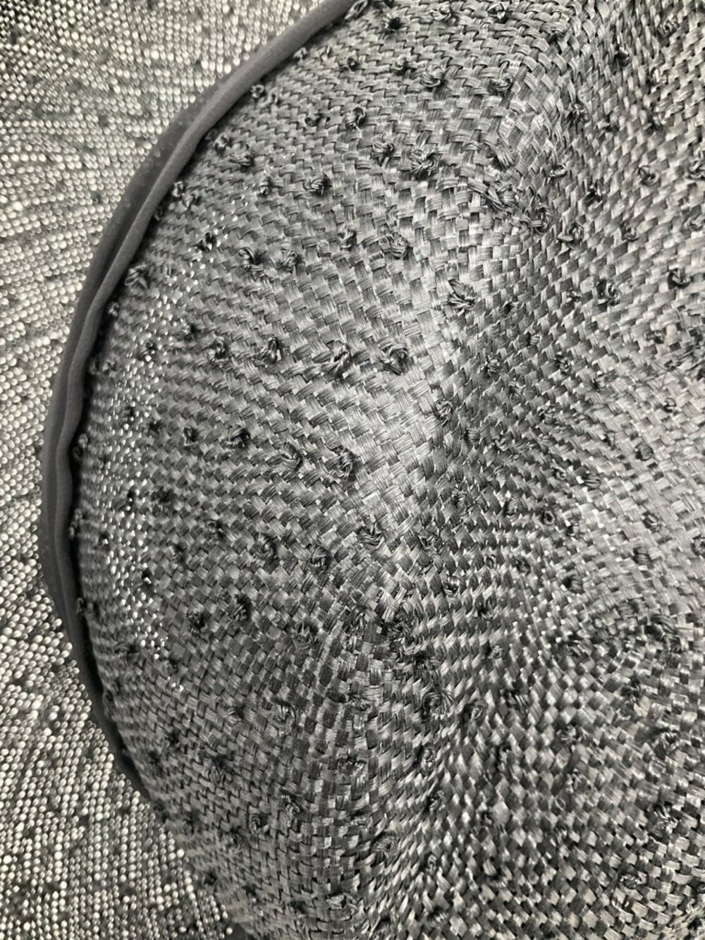 David Cohen Vintage Black textured Sun Hat with Bow - Picture 5 of 10